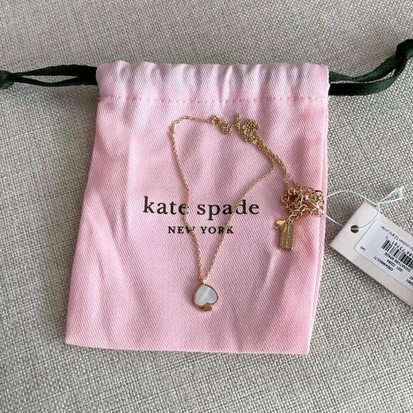 KATE SPADE Rose Gold Signature Spade Spade Mini Pendant NWT - Picture 2 of 10